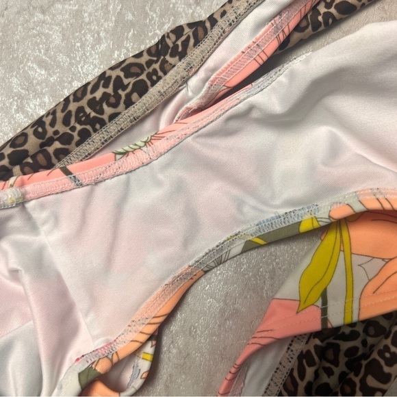 Victoria's Secret Forever Sexy bikini floral leopard animal print large - Picture 5 of 16